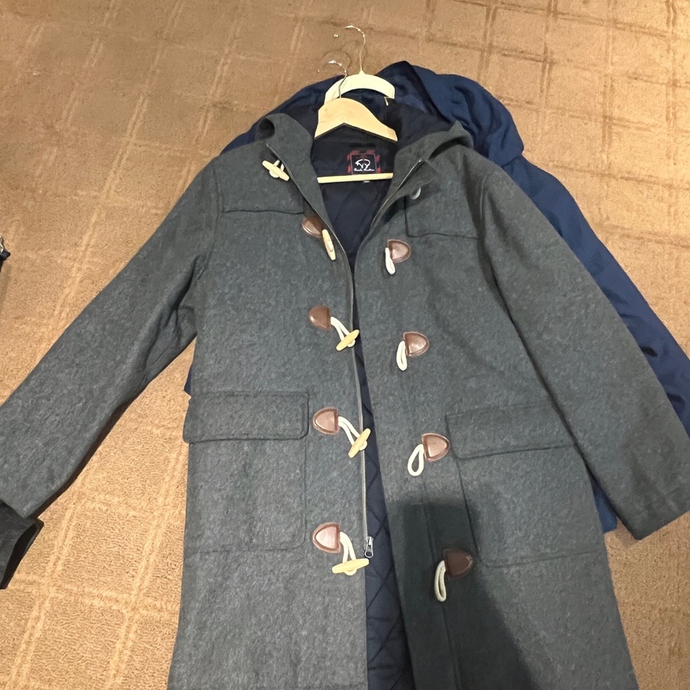 Brooks Brothers Charcoal Quilted Coat